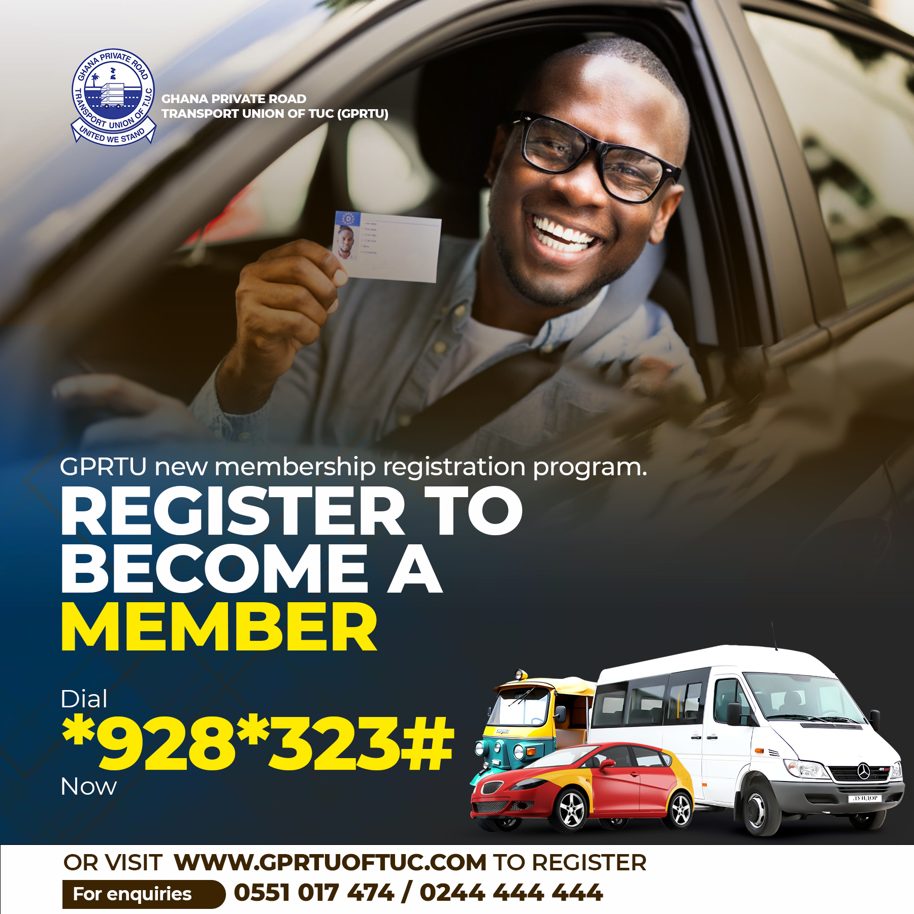 GPRTU Square Registration Card - Design 2